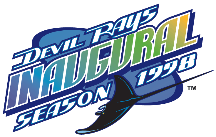 Tampa Bay Devil Rays 1998 Anniversary Logo iron on heat transfer...